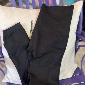 Spanx Black Tights with Side Black Side Seam/Stripe - Size 1X